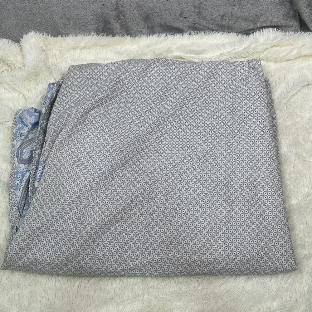Echo‎ Duvet Cover Full Queen Blue Very Good Paisley Reversible 100% Cotton